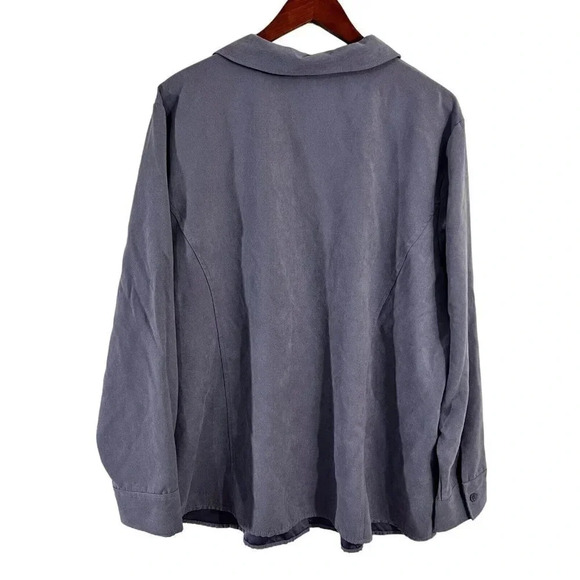 Sonoma Life + Style Women Purple Blouse 3X Lavender Lined Thick Career Office - Picture 2 of 7